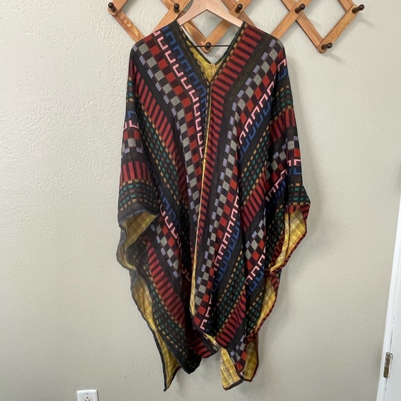 Ace & Jig Sweaters - Ace & Jig Camino Poncho in Fiesta/Amber rare